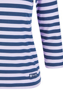 Butterfly Stripe Polo Shirt - Lilac