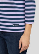Butterfly Stripe Polo Shirt - Lilac