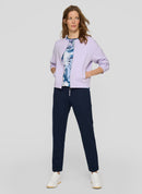 Butterfly Zipped Cardigan - Lilac