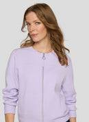 Butterfly Zipped Cardigan - Lilac