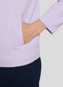 Butterfly Zipped Cardigan - Lilac