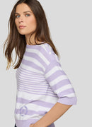 Butterfly Stripe Jumper - Lilac