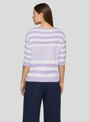 Butterfly Stripe Jumper - Lilac