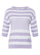 Butterfly Stripe Jumper - Lilac