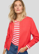 Leisure Club Zipped Cardigan - Coral