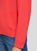 Leisure Club Zipped Cardigan - Coral