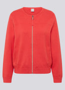 Leisure Club Zipped Cardigan - Coral