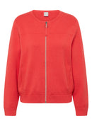 Leisure Club Zipped Cardigan - Coral