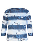 Leisure Club Stripe Sweatshirt - Pastel Blue