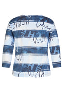 Leisure Club Stripe Sweatshirt - Pastel Blue