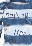 Leisure Club Stripe Sweatshirt - Pastel Blue