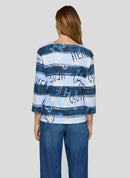 Leisure Club Stripe Sweatshirt - Pastel Blue