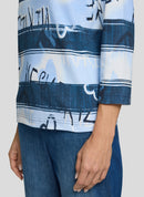 Leisure Club Stripe Sweatshirt - Pastel Blue