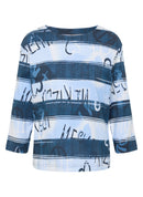 Leisure Club Stripe Sweatshirt - Pastel Blue