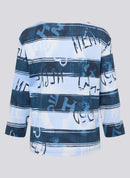 Leisure Club Stripe Sweatshirt - Pastel Blue