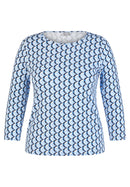 Leisure Club Print T-Shirt - Pastel Blue