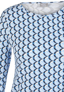 Leisure Club Print T-Shirt - Pastel Blue