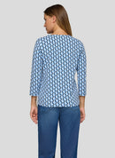 Leisure Club Print T-Shirt - Pastel Blue