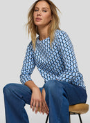 Leisure Club Print T-Shirt - Pastel Blue