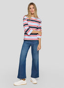 Leisure Club Stripe T-Shirt - Pastel Blue