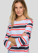Leisure Club Stripe T-Shirt - Pastel Blue