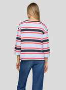Leisure Club Stripe T-Shirt - Pastel Blue