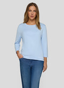 Leisure Club Round Neck Jumper - Pastel Blue