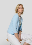 Tropic Glam Open Cardigan - Azure