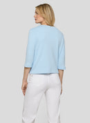 Tropic Glam Open Cardigan - Azure