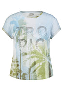 Tropic Glam All Over Print T-Shirt - Azure
