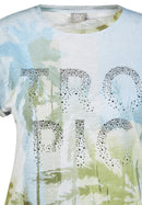 Tropic Glam All Over Print T-Shirt - Azure