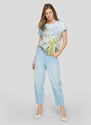 Tropic Glam All Over Print T-Shirt - Azure