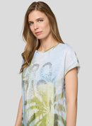 Tropic Glam All Over Print T-Shirt - Azure