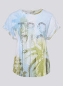 Tropic Glam All Over Print T-Shirt - Azure