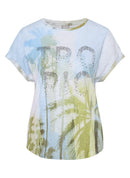 Tropic Glam All Over Print T-Shirt - Azure