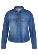 Butterfly Denim Shirt - Blue Stone