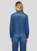 Butterfly Denim Shirt - Blue Stone
