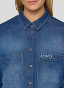 Butterfly Denim Shirt - Blue Stone