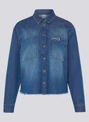 Butterfly Denim Shirt - Blue Stone
