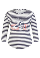 Leisure Club Stripe T-Shirt - Pacific