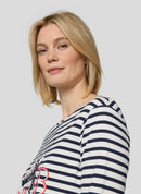 Leisure Club Stripe T-Shirt - Pacific