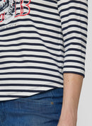 Leisure Club Stripe T-Shirt - Pacific