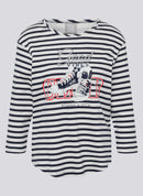 Leisure Club Stripe T-Shirt - Pacific