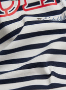 Leisure Club Stripe T-Shirt - Pacific