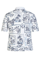 Seasalt Bay V Neck Collar T-Shirt - Pacific