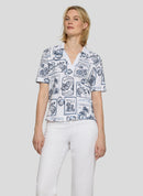 Seasalt Bay V Neck Collar T-Shirt - Pacific