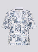 Seasalt Bay V Neck Collar T-Shirt - Pacific