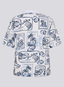 Seasalt Bay V Neck Collar T-Shirt - Pacific