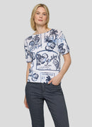 Seasalt Bay All Over Print Jumper - Pacific