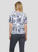 Seasalt Bay All Over Print Jumper - Pacific